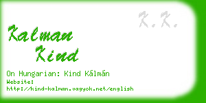 kalman kind business card